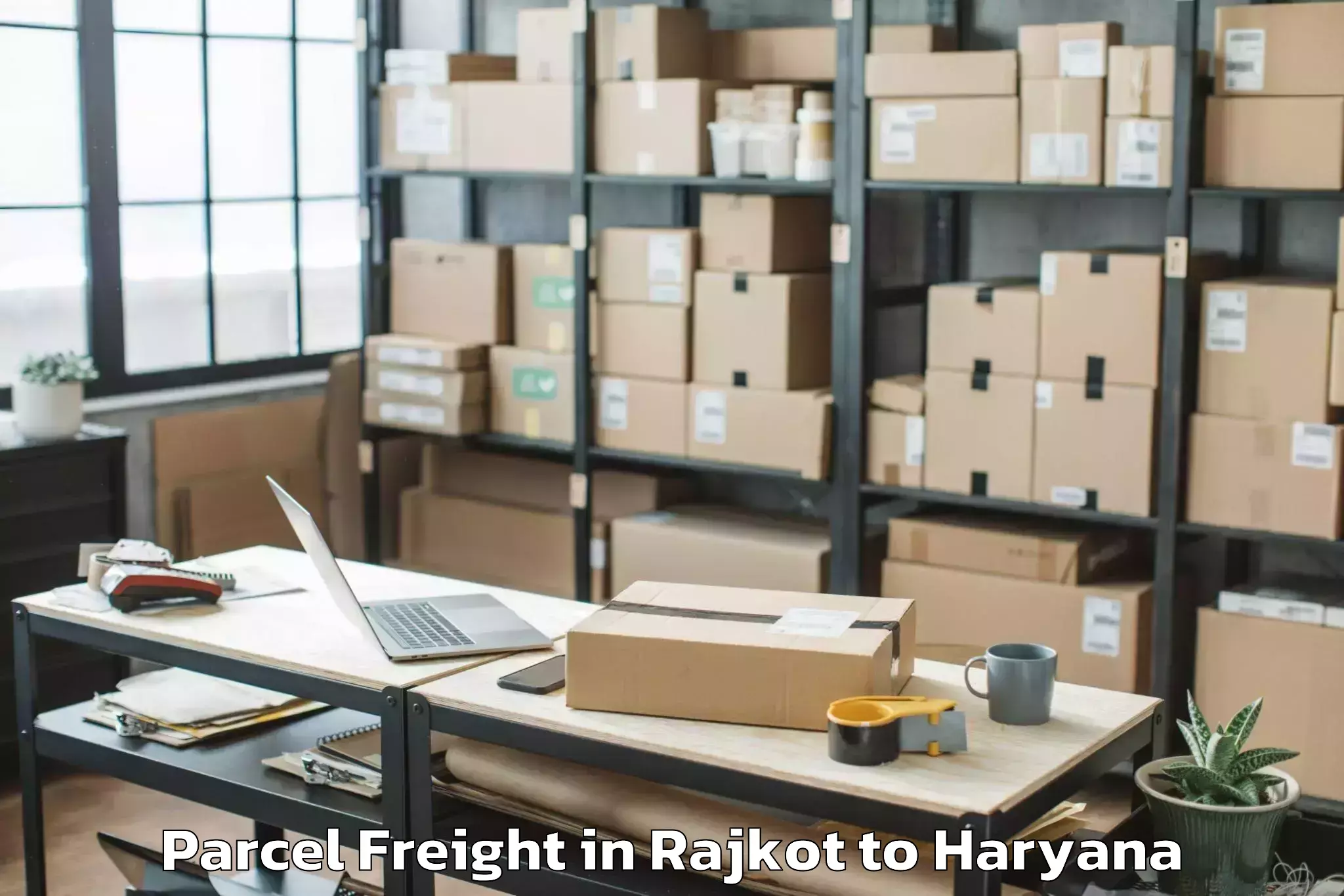 Book Rajkot to Eros Ef3 Mall Parcel Freight Online